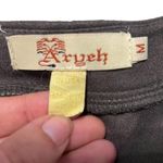 Aryeh  grey faux suede THREE-QUARTER bell SLEEVE DRESS in medium Photo 3