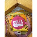 Celia B Lobelia Dress XS Multicolor Floral Midi Pom Pom Trim Boho Orange Photo 4