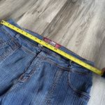 Y2K Lazer Womens Pin‎ Stripe Blue Jeans Flared Double Button Teens Size 22 Vtg Photo 3