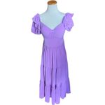 NWT Womens New Fashion Lilac Stunning Tiered Tie Back Midi Dress Photo 1