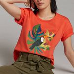 Anthropologie Farm Rio for Toucan Graphic Tee T-Shirt Women’s XL Photo 0