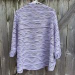 EUC IC by Connie K Ribbed Wave Stripe Jacket Top Lavender Black Size 1X Purple Photo 8