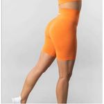Alphalete  Amplify Orange Seamless High Waisted Biker Shorts - Size S - Excellent Photo 1