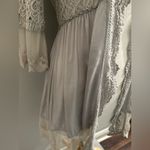BKE  Boutique Chiffon Lace overlay Flyaway Cardigan. Size XSmall Glacier … Photo 8