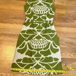 Anthropologie Tabitha Women’s 0 Tabitha Room Cotton Green Cream Retro Midi Dress Photo 8