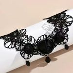Gothic Retro‎ Style Black Flower Lace Anklet Photo 5