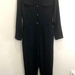 Waverly Grey Black Full Length Belted Jumpsuit Small Black Photo 0