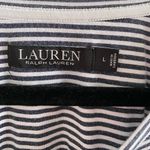 Ralph Lauren Lauren  Heathered Grey & White Striped Nightgown Size Large Photo 7