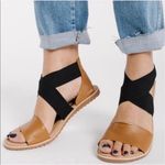Sorel Womens Camel Brown Black Ella Open Toe Sandal - Size 9.5 & 40.5 Photo 0