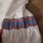 Moncler NWT  White Feminine Luxury Basic 3/4 Sleeve Cotton Blouse Size Medium Photo 2