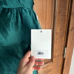 Mac Duggal  Satin Ruffled Asymmetrical Gown In Forest Green Photo 5