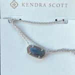 Kendra Scott Silver matte Iridescent Elisa necklace Photo 0