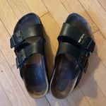Birkenstock black leather Arizona slide sandals 38 Size 8 Photo 0
