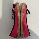 Tory Burch Ballet Espadrilles in Lipstick Pink and Navy Blue Flats Size 6 Photo 12