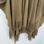Cejon Brown Gold Fringe One Size Poncho Sweater Overlay Fringe Boho Photo 2
