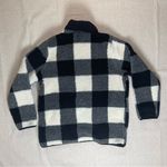 Sonoma  | Black & White Buffalo Check Plaid Open-Front Teddy Jacket  | Large Photo 1