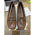 Clark Collection Women's Ashland Bubble Brown Leather Loafers Size 8 Tassels Photo 1