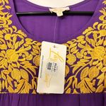 Layers Z Clothing Purple & Yellow Stitched Top Size M Photo 3