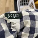 J.Crew Gingham Puff Sleeve Shirt Dress Preppy Nautical Spring Summer Blue size 2 Photo 7