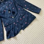Keepsake NWD Floral Ruffled Blazer Womens Blue Long Sleeves Jacket Size M Photo 3