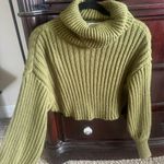 Urban Outfitters Olive Green  Cropped Sweater Photo 0
