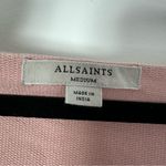 All Saints Women’s Cutoff Crewneck Sweater Size M Pink Mauve Photo 2