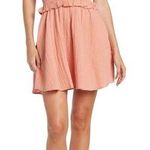Socialite Smocked Waist Ruffle Strap Sleeveless Cotton Mini Dress Coral S Photo 0