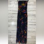 Black Floral Strapless Jumpsuit FUZZI Jean Paul floral botanical designer spring Size L Photo 3