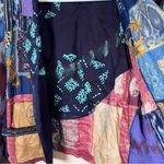 VTG Surya Patchwork Beaded Jacket Wmns Crop Retro Purple Sz L Grunge Boho Hippie Size L Photo 2