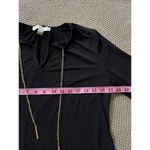 Michael Kors Women's Black Blouse With Gold Chain Slinky Shirt Sz Xsmall Photo 5