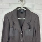 St. John Exclusive Chocolate Brown Utility Knit Jacket Size 8 Photo 1