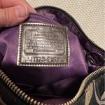 Coach Poppy Signature C Monogram Shoulder Bag Black Tan Hobo Purse Photo 4