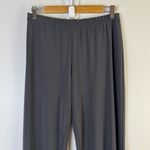 Clara Sunwoo XL Gray Straight Leg Stretch Dress Pants Travel Charcoal Pull On Photo 3