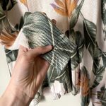 Mumu Mellow  knit coverup top floral green yellow and white design long sleeved Photo 3