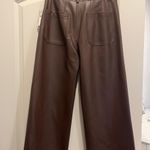 Anthropologie Brown Faux Leather Pants Photo 4