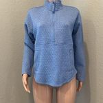 Eddie Bauer  Ladies Quilted Half Zip Pullover Heathered Colony Blue Size M #109 Photo 7