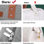 Lunch Bag for Women Freezable Lunch Tote Bag Organizer Reusable Cooler Lunch Box for Adult Outdoor Work,School and Picnic Insulated Lunch Bag with Pocket (Gray) Photo 3