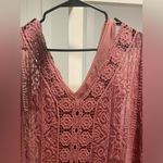 Indigo Blue 2 Piece  Lace Kaftan Dress in Dusty Rose Photo 4