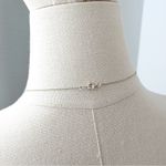 Vintage Silver Tone Rhinestone Butterfly Pendant Thin 16” Chain Y2K Necklace Photo 4