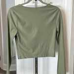 Victoria Sport Sz S Fabulous Green Crop Knit Top Photo 7