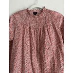 J.Crew Liberty Chamomile Red White Floral Ruffle Popover Blouse Women's Size 2 Photo 6
