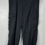 American Eagle  Dreamy Drape Mid Rise Baggy Wide Leg Cargo Pants Womens 12 Black Photo 0