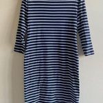 Ralph Lauren Lauren  Women’s Size S Navy Blue And White Striped Knit Dress Cotton Photo 5
