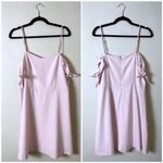 Kensie  Pink Cold Shoulder Crepe Bow Strap A-Line Dress Size Large Photo 2