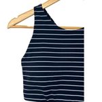 Athleta  Sports Bra Womens Medium Blue Striped Athletic Top Yoga Workout Photo 9