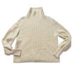 Nordstrom cream knit turtleneck wool & cashmere sweater size M Photo 12