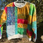 Old Navy  Patchwork Batik Print Sweatshirt Multicolor Crewneck Women’s Size L Photo 12