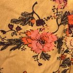 Free People Tiered Boho Floral Tunic Blouse size XS mustard yellow Photo 8