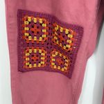 Judy Blue  Dusty Pink High Waist Jeans Crochet‎ Patch Wide Leg Women 13/31 Photo 6