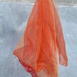 1950s Chiffon Nylon Bandana Scarf Orange Photo 0